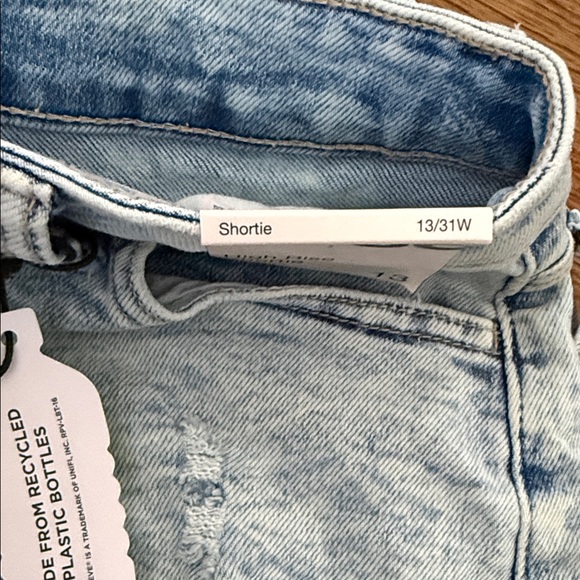 SO Light Blue High-Rise Distressed Denim Shorts - Picture 4 of 4